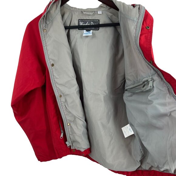 Windy Pass by North Face Red Zip Close Hooded Vintage Rain Jacket‎ Size Small - Picture 5 of 8